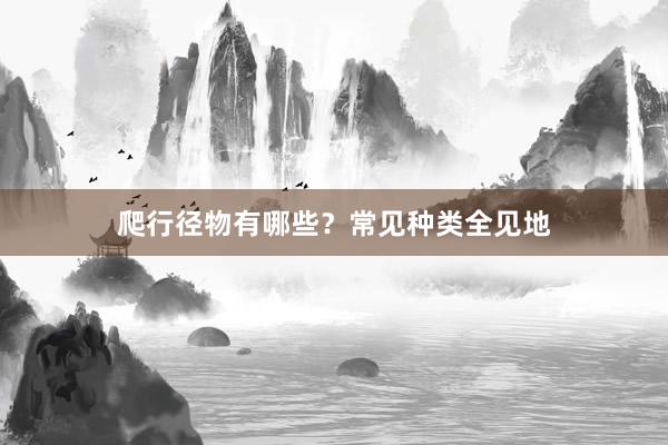 爬行径物有哪些？常见种类全见地